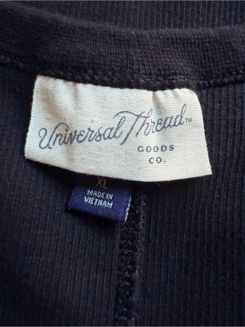 Universal Thread Black Ribbed Scoop Neck Tank - Picture 3 of 4
